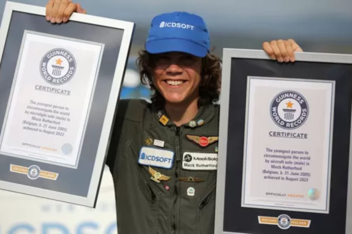 Mack Rutherford, se convirtió en el piloto más joven en dar la vuelta al mundo en solitario a bordo de una avioneta