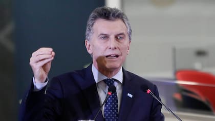Macri, ayer, durante su discurso en la Bolsa de Cereales
