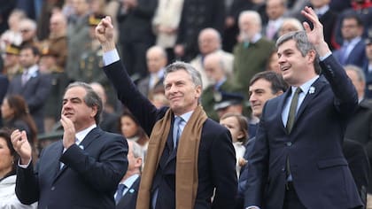 Macri, contento junto a Marcos Peña