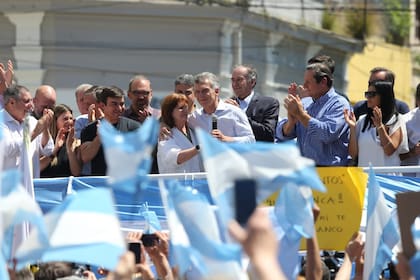El expresidente Mauricio Macri en Dolores