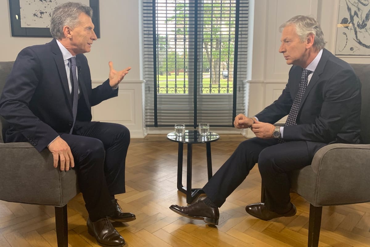 Macri, durante la entrevista con Marcelo Longobardi