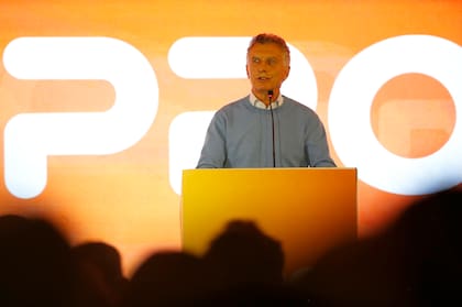 Macri, durante su discurso en Mar del Plata