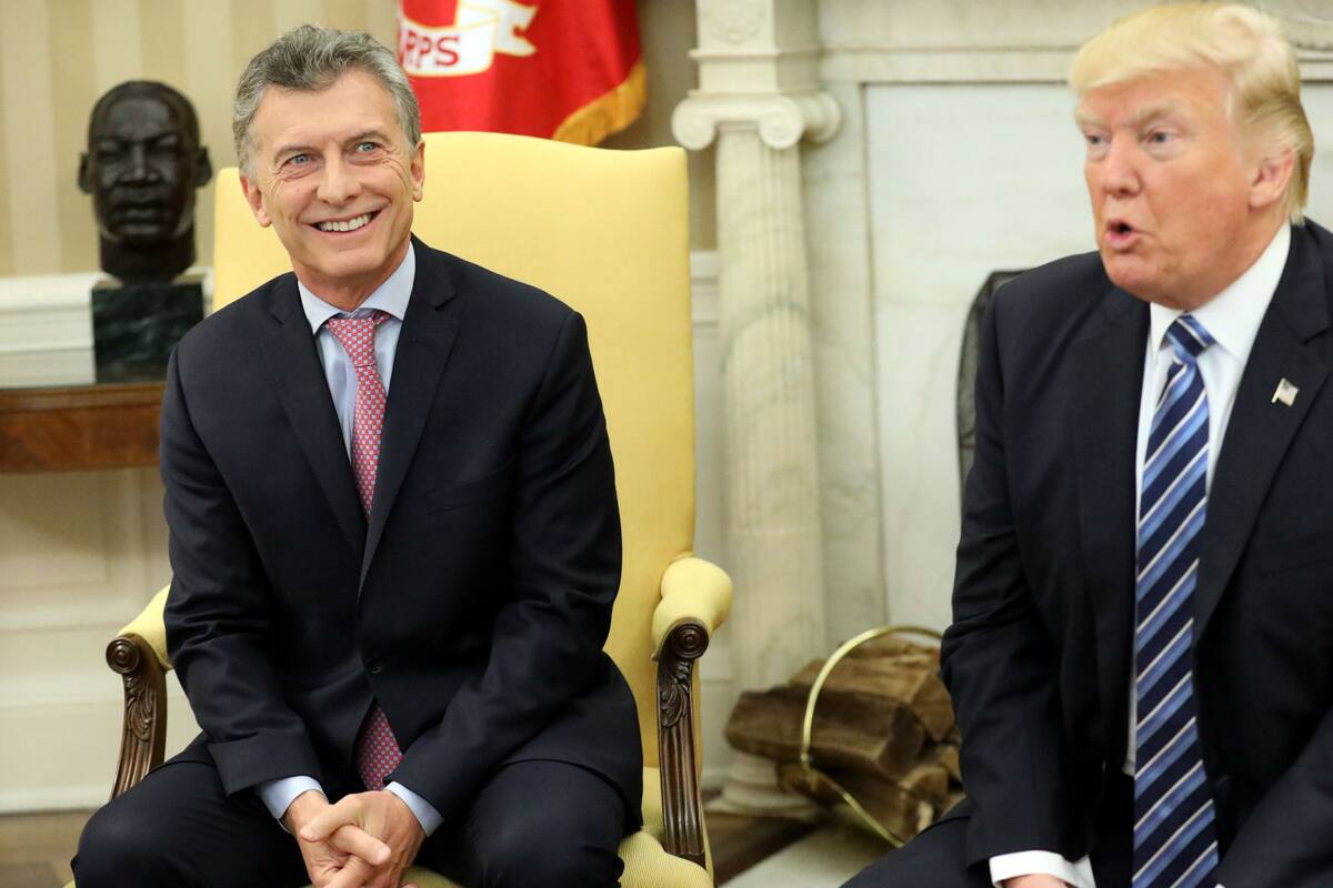 Macri, durante su visita a la Casa Blanca en abril