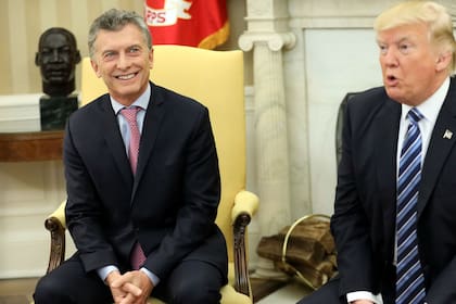 Macri, durante su visita a la Casa Blanca en abril