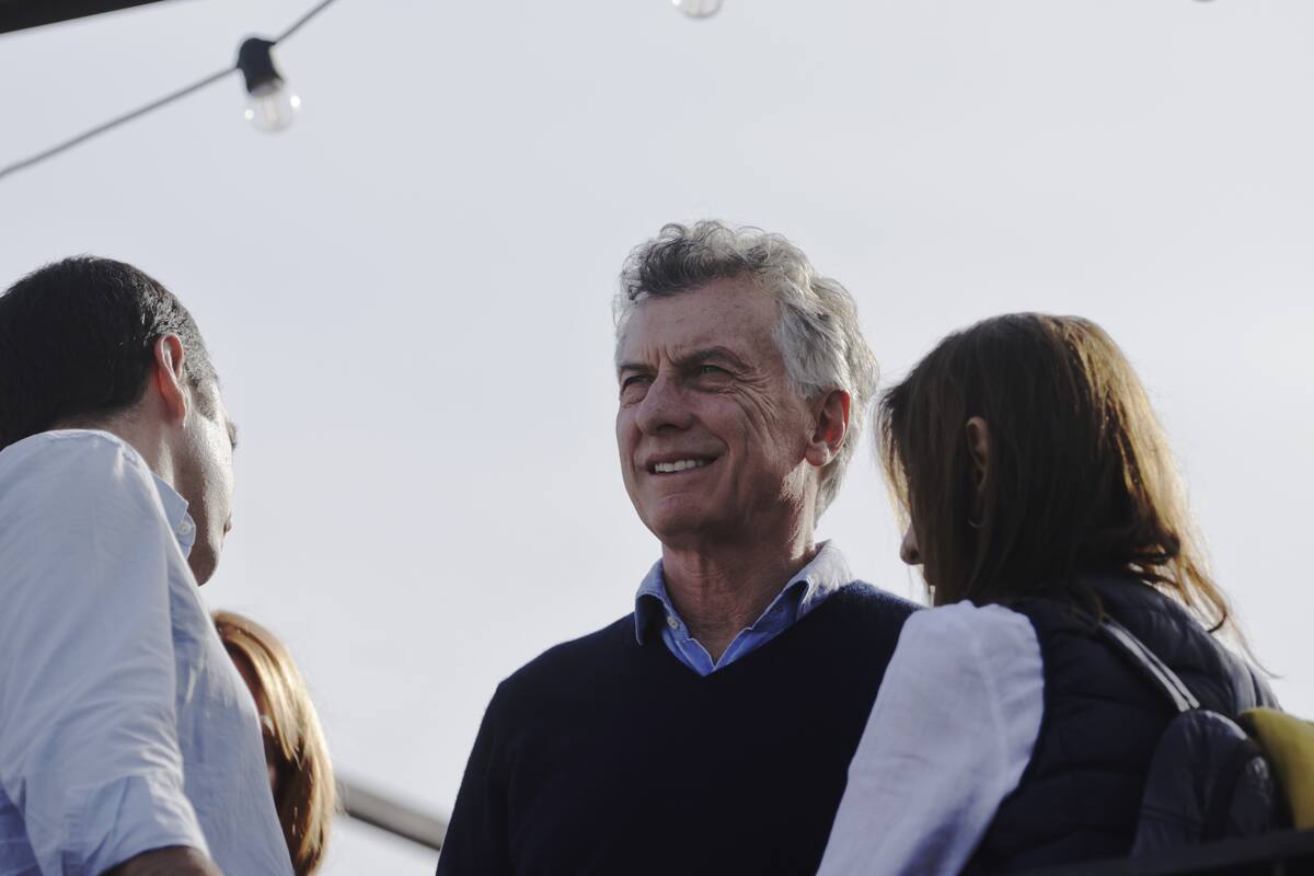 Macri, durante un partido de rugby
