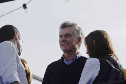 Macri, durante un partido de rugby