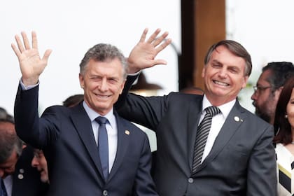Jair Bolsonaro junto a Mauricio Macri cuando era presidente de la Argentina