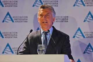 Mauricio Macri en AEA: "Son medidas en la emergencia, pero no nos gustan"