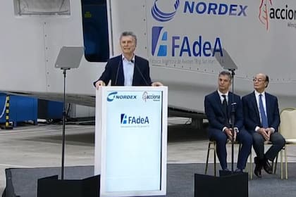 Macri estuvo en Fadea en junio pasado para presentar una nueva línea de ensamblaje