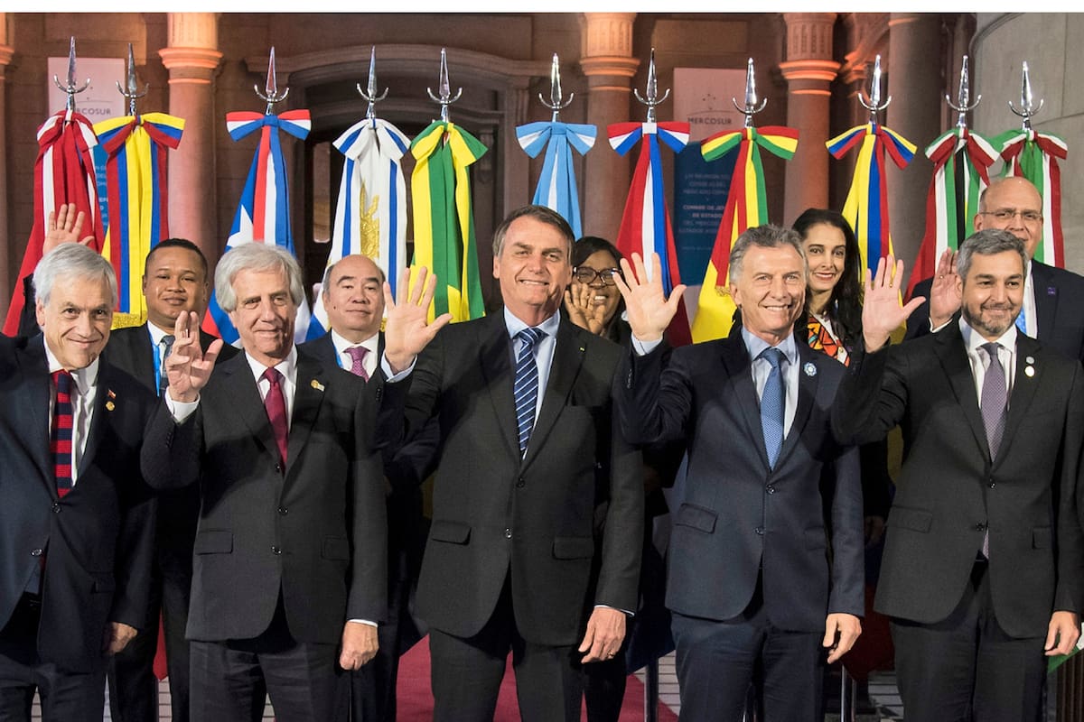 Macri hizo el traspaso de la presidencia pro tempore a su par brasileño, Jair Bolsonaro