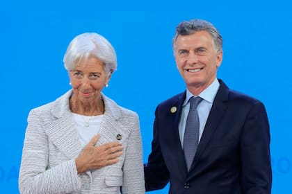 Macri junto a Christine Lagarde, extitular del FMI