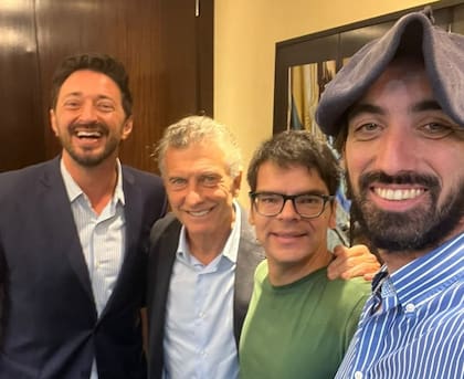 Macri, junto a Martín Yeza, Darío Nieto y Facundo Manzoni