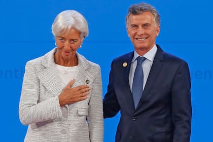 Christine Lagarde, directora gerente del FMI, junto al presidente Mauricio Macri