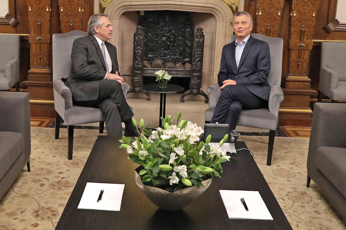 Macri Macri recibió a Alberto Fernández en la casa Rosada