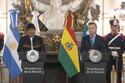 Macri recibió a Evo Morales en la Casa Rosada
