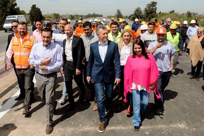 Macri recorrió, ayer, Saladillo, en la provincia de Buenos Aires