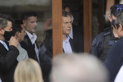 Macri saliendo de los tribunales de Dolores la semana pasada