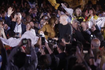 Macri, Vidal, Larreta y Bullrich, en el cierre de JxC en la Capital