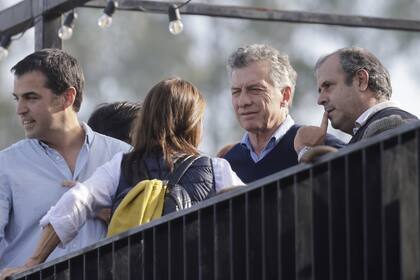 Macri y Ramón Lanús, durante el clásico entre el SIC y el CASI