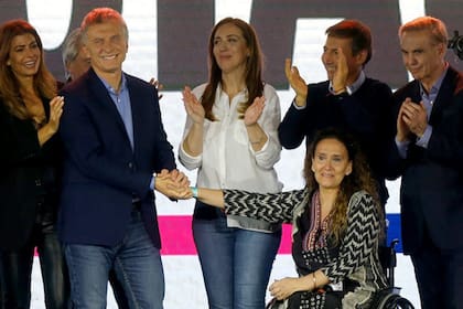 Macri y su equipo en el búnker de Juntos por el Cambio