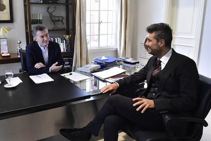 Macri y Tinelli, en una charla que mantuvieron en Olivos