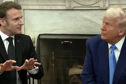 Macron corrigió a Trump en el Salón Oval