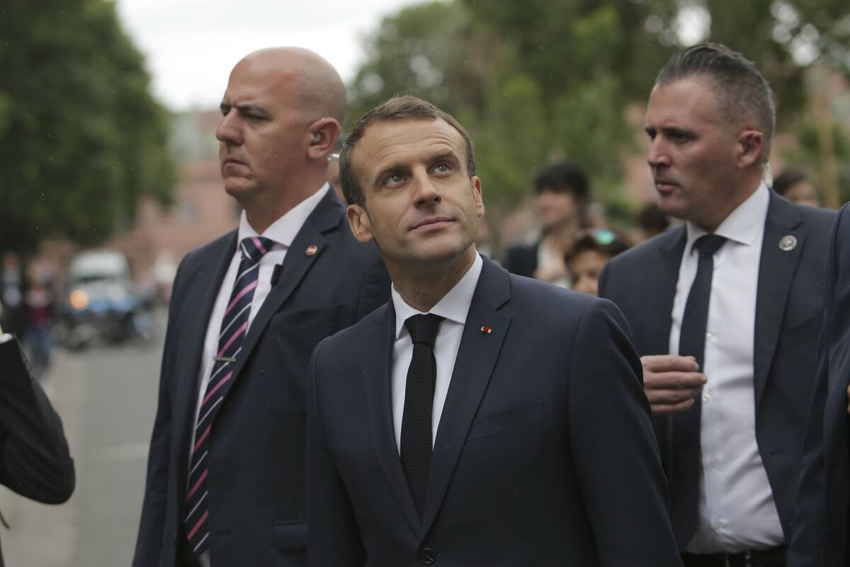 Macron en Plaza de Mayo