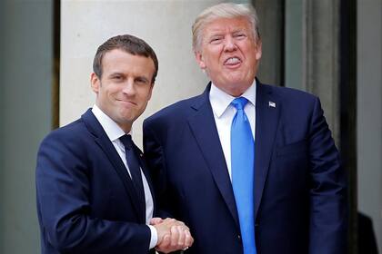 Macron y Trump, ayer, en el Palacio del Elíseo