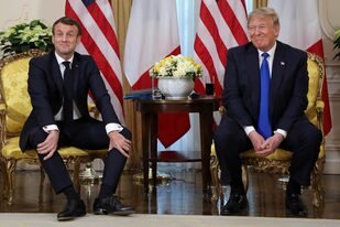 Macron y Trump se reunieron ayer en Londres, donde se desarrolla la cumbre de la OTAN