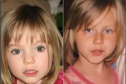 Madeleine Mccann en una foto comparativa con Julia, la joven que dice ser la niña desaparecida en Portugal en 2007