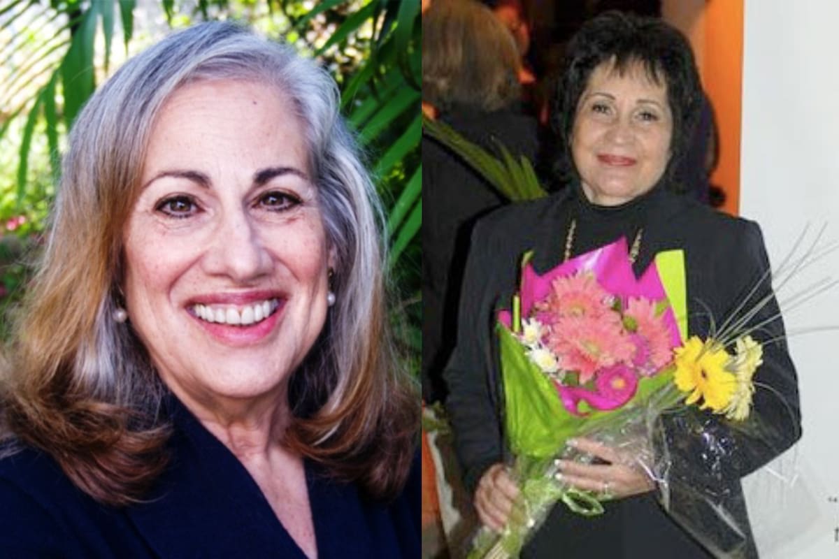 Madelyn Chaber, abogada, a la izquierda; Patricia Henley, la cliente, a la derecha