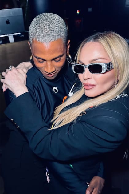 Madonna con el bailarín y coreógrafo Nicolas Huchard.