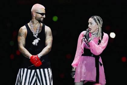 Madonna y Maluma, una de las tantas duplas que conformó a lo largo de 4 décadas de su labor artística