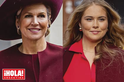 Madre e hija, en sintonía bordó