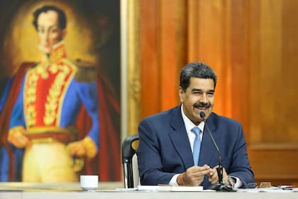 Maduro, al hablar en el Palacio de Miraflores