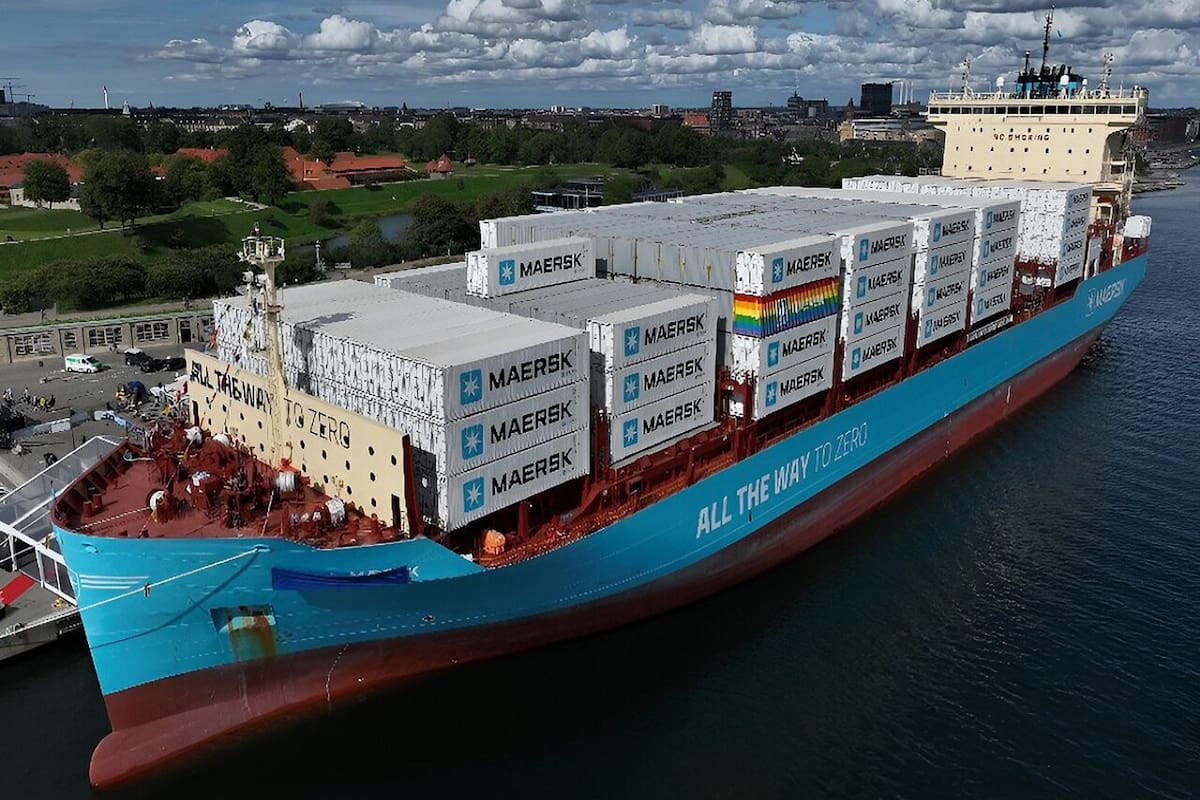 Maersk presenta el primer buque portacontenedores de biometanol del mundo