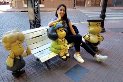 Mafalda Arcadini, de 22 años, estudió Filosofía y cursa el traductorado: "Mafalda seguro tuvo que ver con que me gusten tanto las Humanidades"