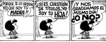 Y claro, como buena niña, tenía sus discusiones con sus padres