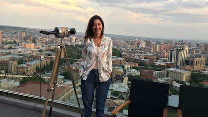 Magda Tagtachian, en Armenia, en junio último durante la visita del papa Francisco