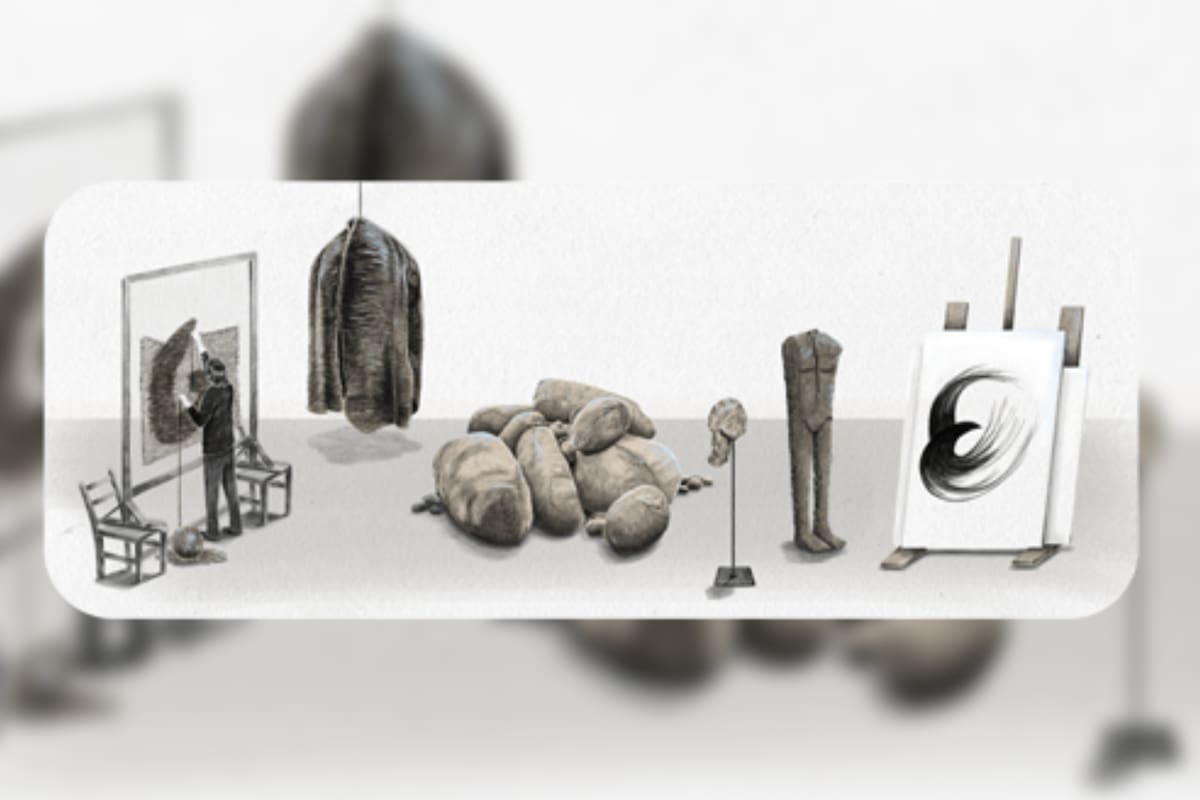 Magdalena Abakanowicz es homenajeada por Google (Captura Google)