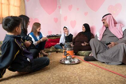 Magdalena, en el centro Nuzha en Amman, Jordania