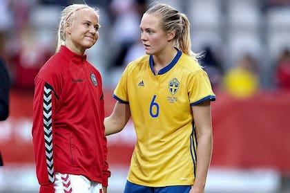 Magdalena Eriksson y Pernille Harder se habían enfrentado en las eliminatorias para el mundial de Francia
