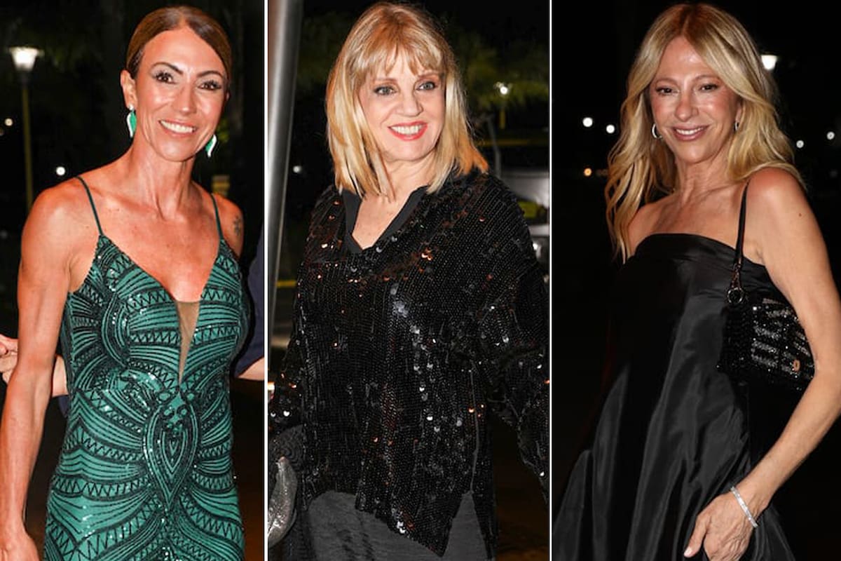 Magdalena “Magui” Aicega, Teté Coustarot y Claudia Fontán al llegar anoche a la entrega de los premios Martín Fierro de Radio
