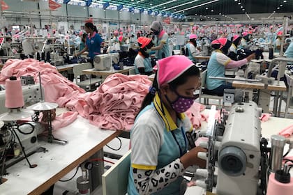 Magelang, Central Java of Indonesia, August 13th 2019. A lots of ladies are work at clothing factory. Employment options in Indonesia is getting better, the payroll is much better now.