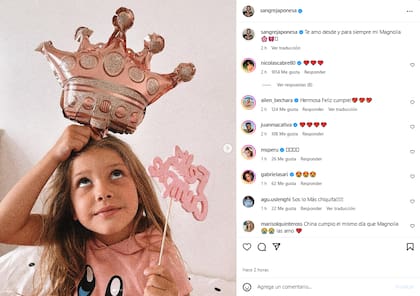 Magnolia cumplió años y su mamá le dedicó unas dulces palabras (Foto: Instagram @sangrejaponesa)