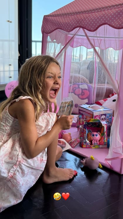 Magnolia, la hija de la China Suárez cumplió siete años (Foto: Instagram @sangrejaponesa)