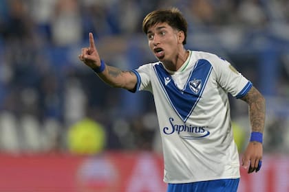 Maher Carrizo, en un partido de Vélez por la Copa Libertadores 2025