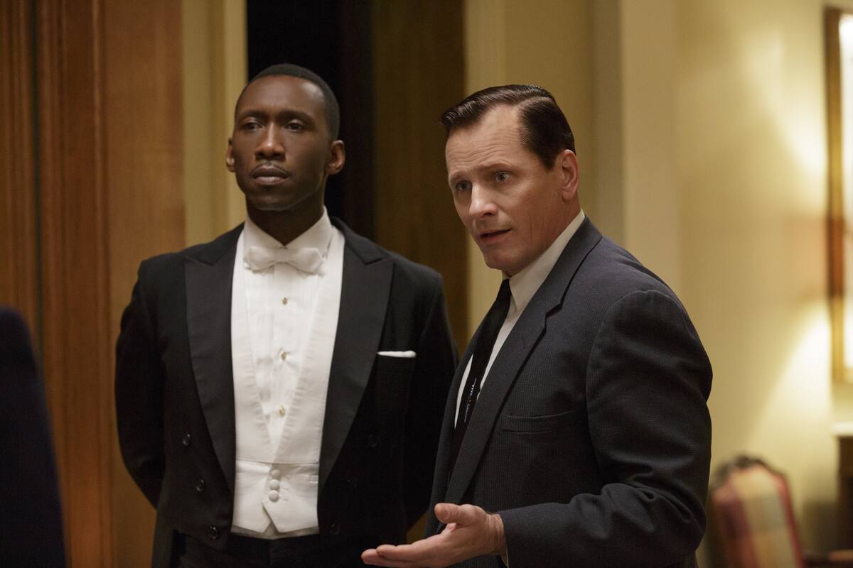 Mahershala Alí (izquierda) como Don Shirley en Green Book, gran candidato a mejor actor de reparto