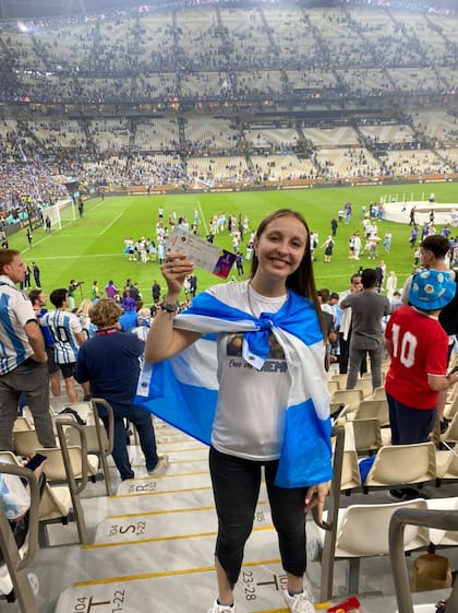 Maitena pudo ir a la final del Mundo gracias a una entrada que le regaló la madre de Lionel Messi