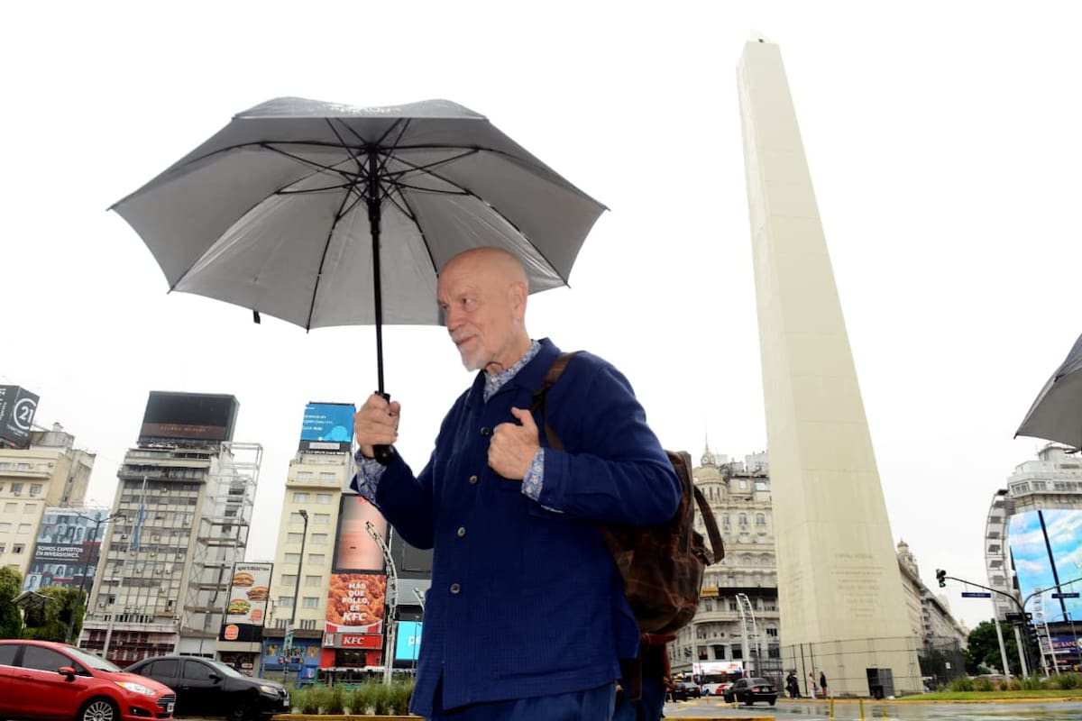 Malcovich, esta mañana de sábado en el Obelisco